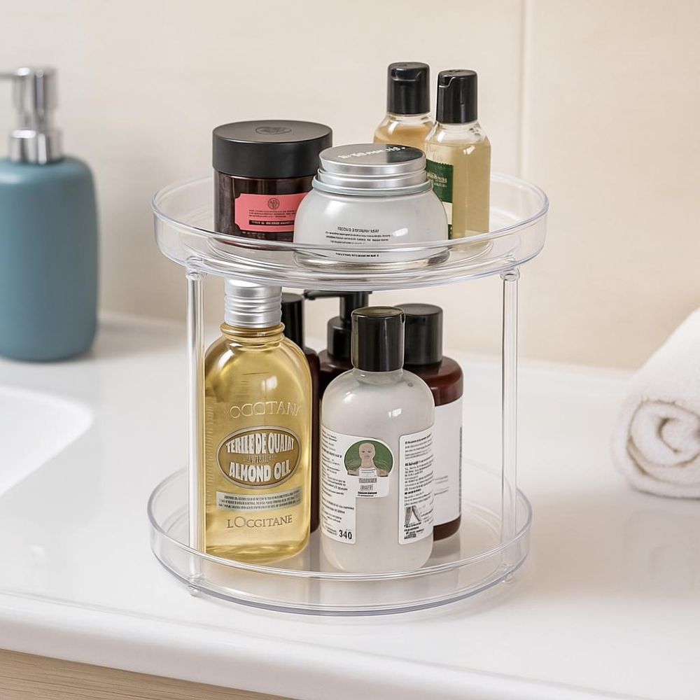 Organizador Giratorio 360 para baño con Base Doble