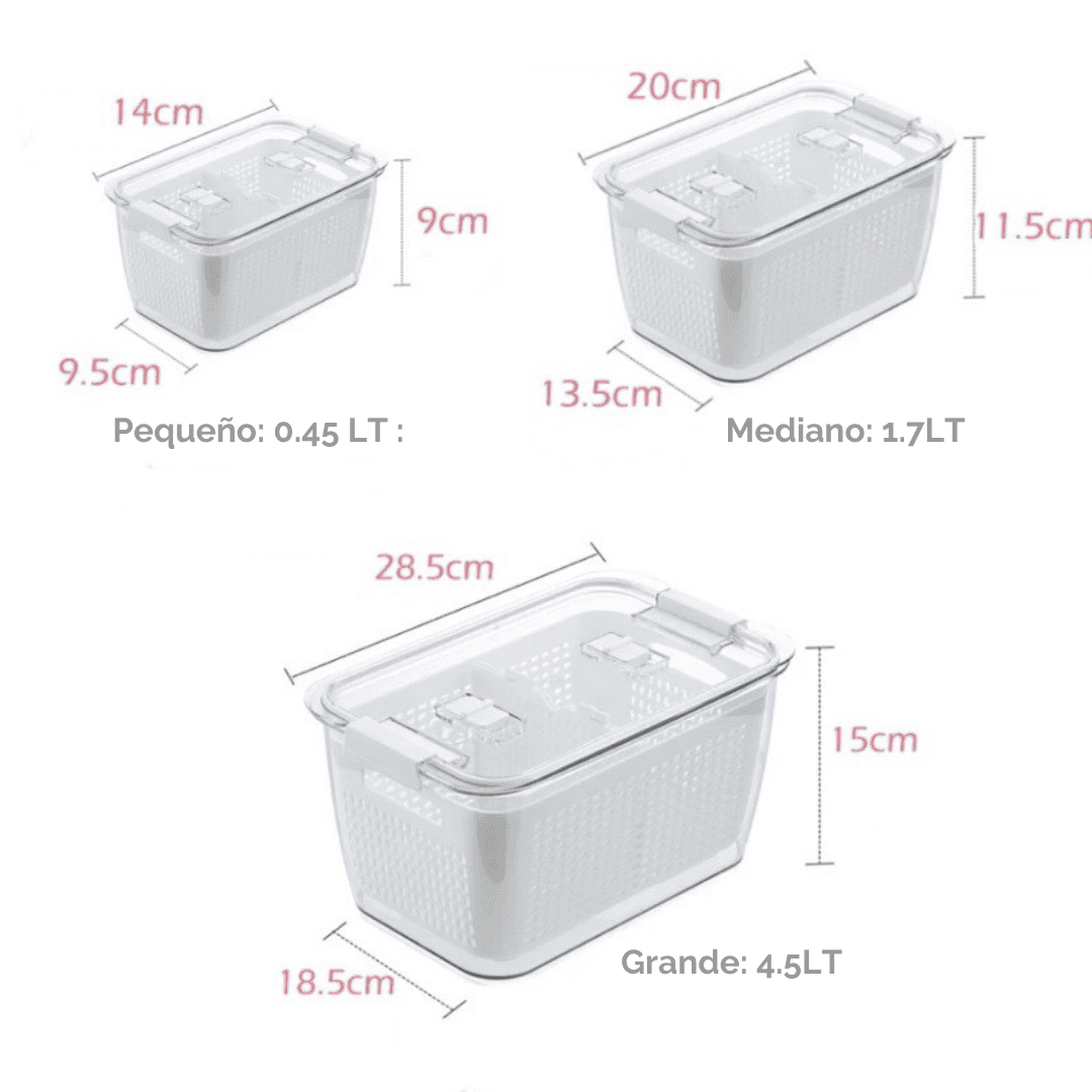 Recipiente de Nevera set x 3
