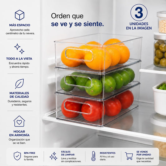 Caja Organizadora Apilable para Nevera