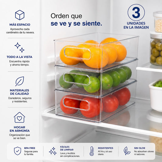 Caja Organizadora Apilable para Nevera