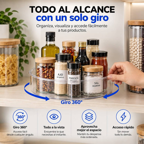 Contenedor Organizador Giratorio para cocina