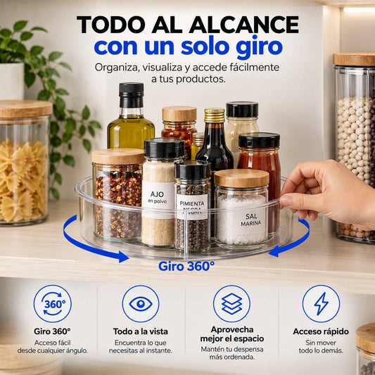 Contenedor Organizador Giratorio para cocina