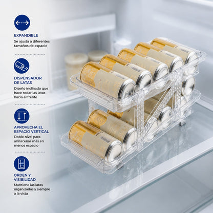 Organizador de Latas Rectangular para la Nevera