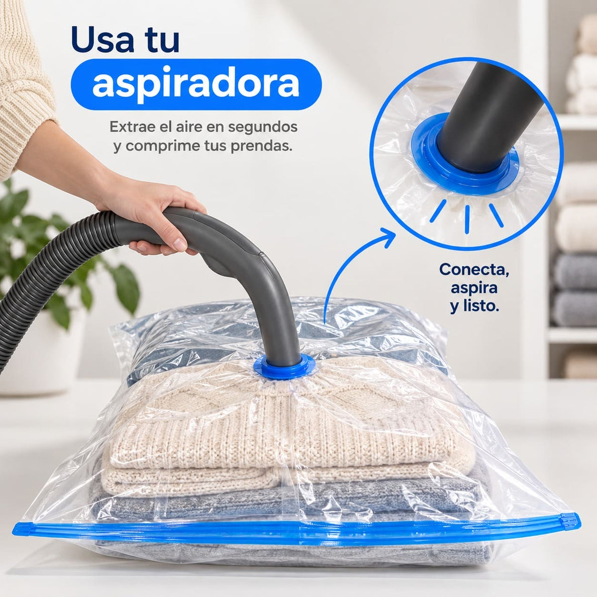 Kit Bolsas al Vacio para Ropa