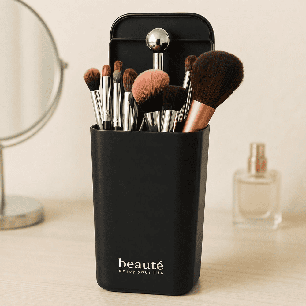 Organizador de Brochas de Maquillaje Retráctil