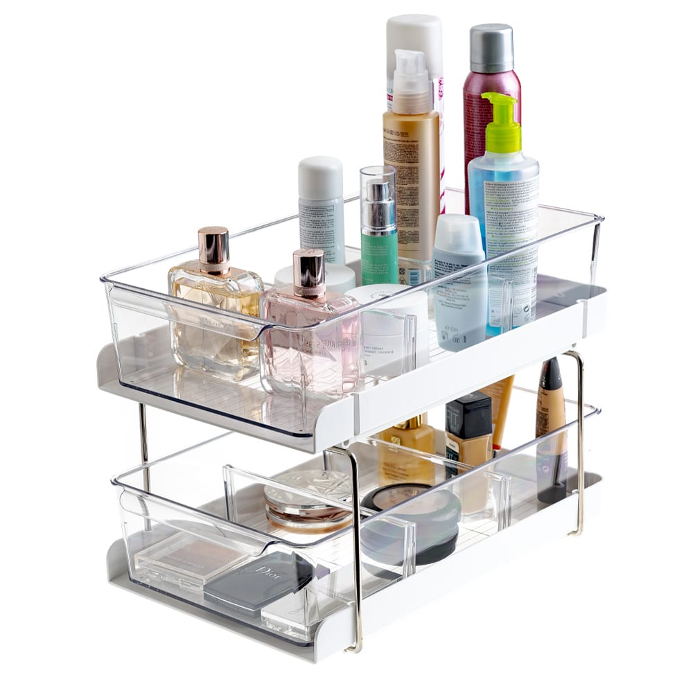 Organizador de Maquillaje Cajón Doble para Baño