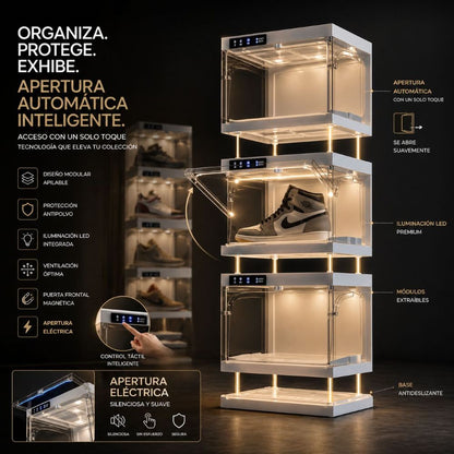 Exhibidor de Sneakers Inteligente con iluminación LED