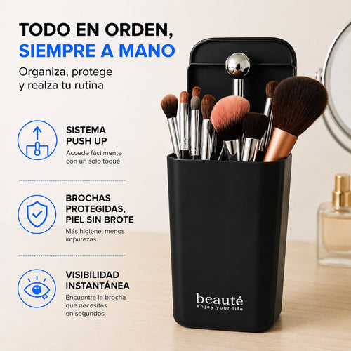 Organizador de Brochas de Maquillaje Retráctil