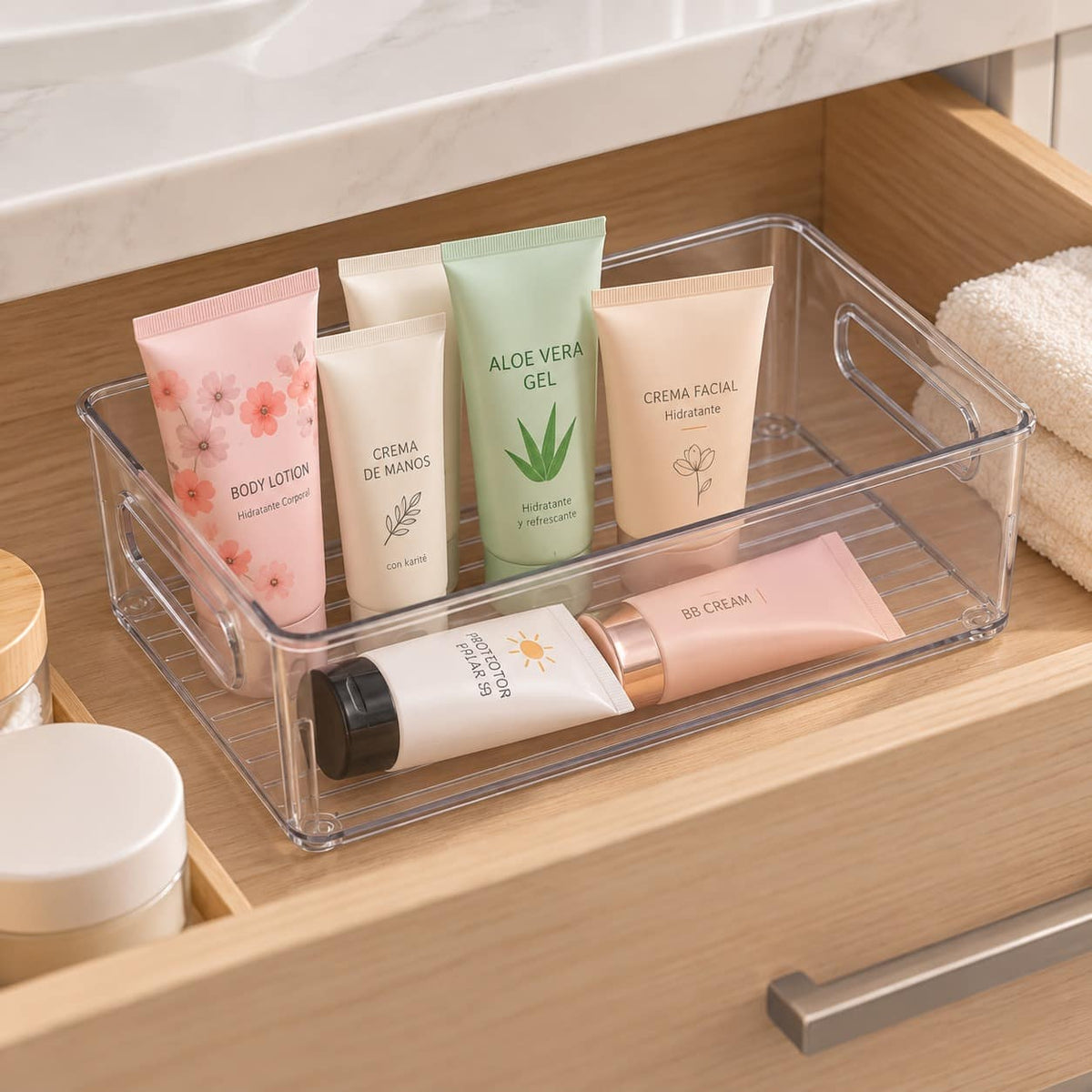 Caja Organizadora Apilable para Baño