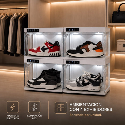 Exhibidor de Sneakers Inteligente con iluminación LED