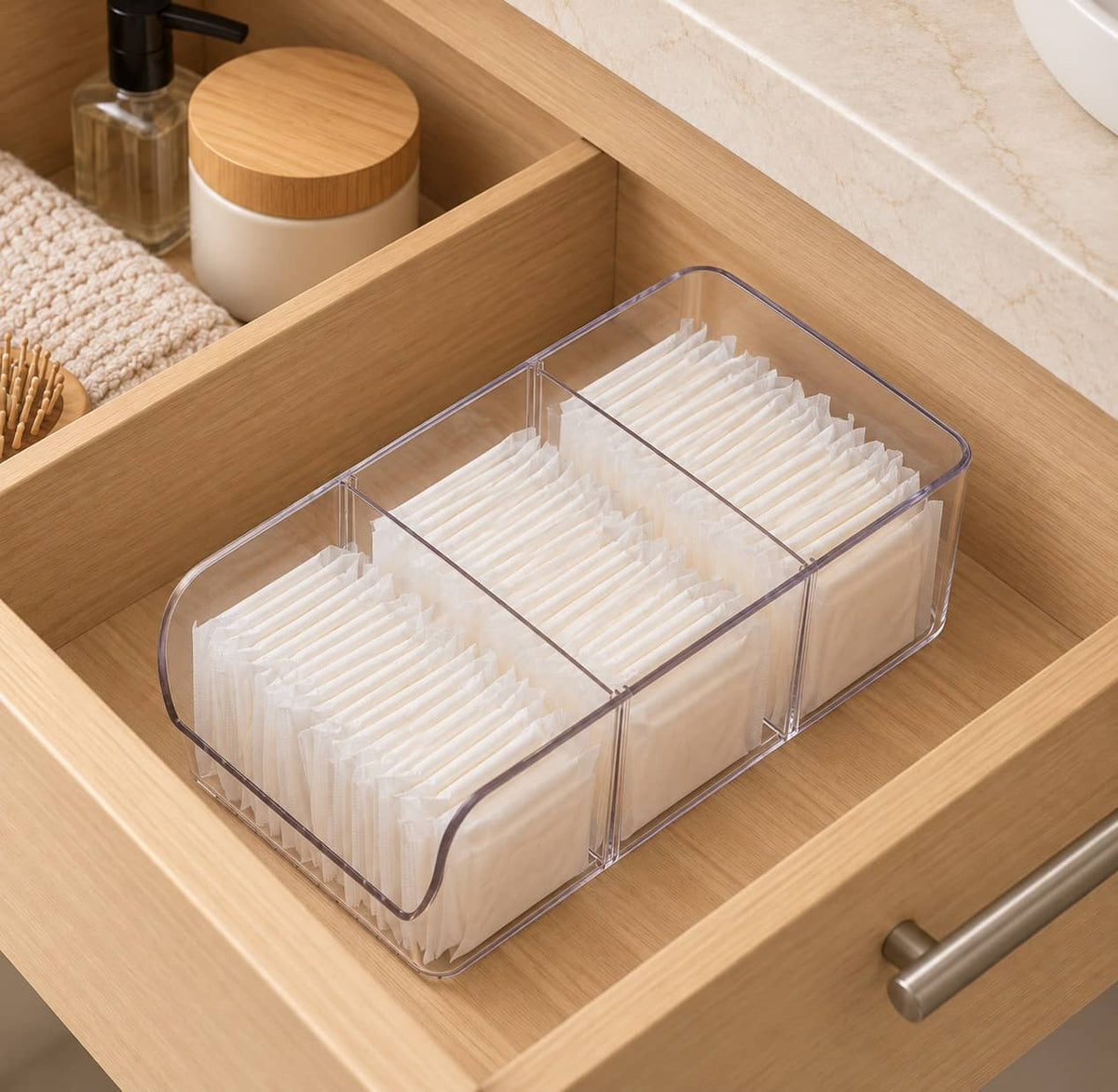 Cajas Organizadoras con Divisiones para Baño