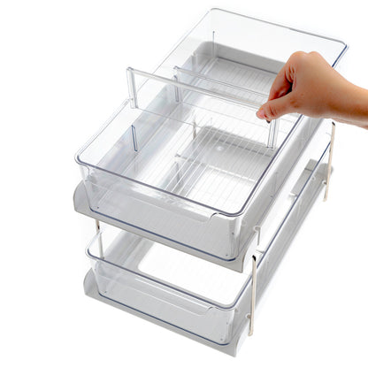 Organizador de Maquillaje Cajón Doble para Baño